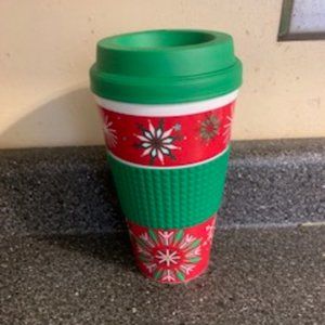 Snowflakes Everywhere Reusable Holiday Travel  Tumbler